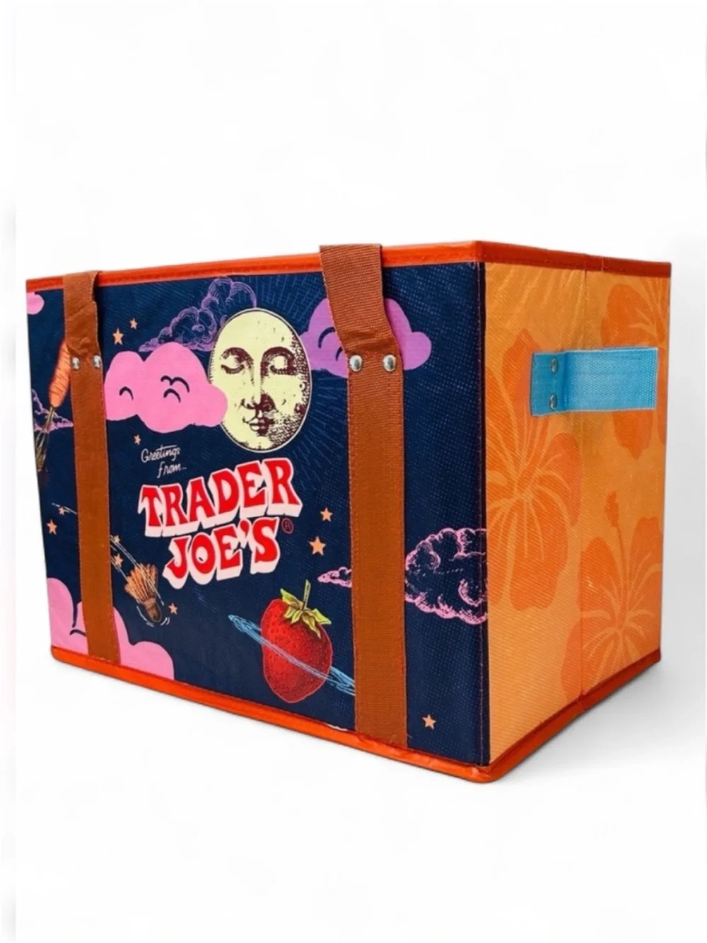 Trader Joe's Stand-Up Collapsible Grocery Tote Bag new